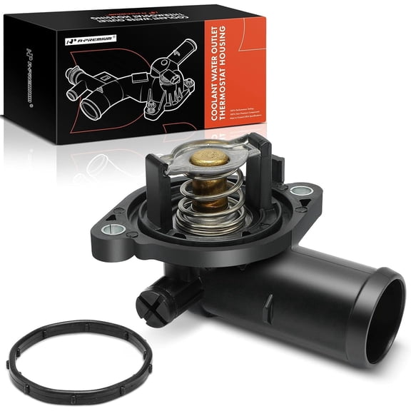 A-Premium Engine Coolant Thermostat Housing Assembly with Gasket Compatible with Jeep Cherokee Dodge Grand Caravan Journey Chrysler 200 Volkswagen Routan Fits select: 2018-2020 JEEP CHEROKEE LIMITED
