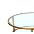 thumbnail image 2 of Benzara BM204730 Metal Round Coffee Table with Mirror Accents, Gold & Clear, 2 of 3