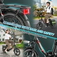 thumbnail image 3 of Elifine 3.0" Fat Tire Electric Bike for Adults, 48V 7.8Ah 350W Foldable Ebike with LCD, 5 Ridng Modes, Lockable Suspension Electric Commuter Bicycle, 7 Speed City E-bikes for Women, UL2849, 3 of 11