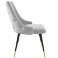 thumbnail image 3 of Modway Adorn Dining Side Chair Performance Velvet Set of 2 in Light Gray, 3 of 7