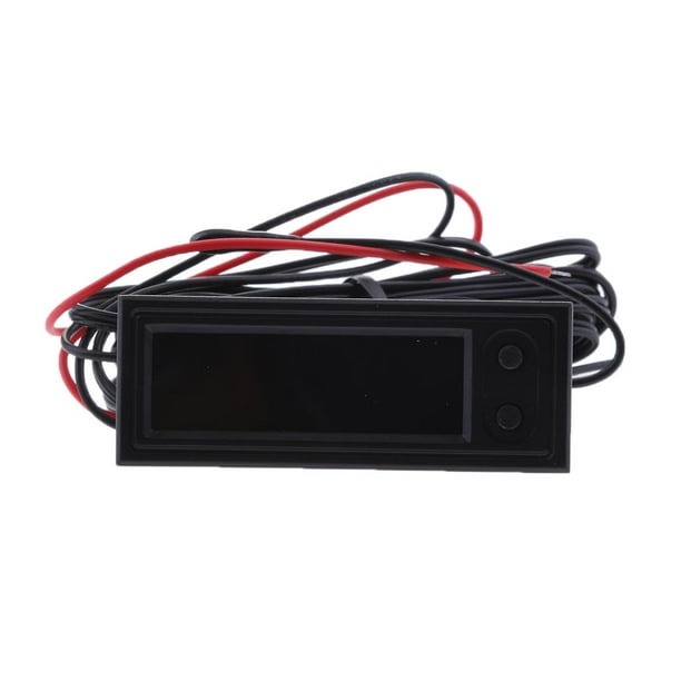 Digital LED Reloj para Automóvil Medidor de Voltaje Termómetro Multímetro para Automóvil - (rojo)