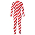 thumbnail image 2 of Yruioon Kids Long Sleeve Christmas Striped Ballet Dance Bodysuit Gymnastics Full Body Leotard Red 14, 2 of 7