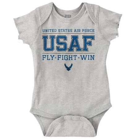 

US Air Force Fly Fight Win Athletic Romper Boys or Girls Infant Baby Brisco Brands 18M