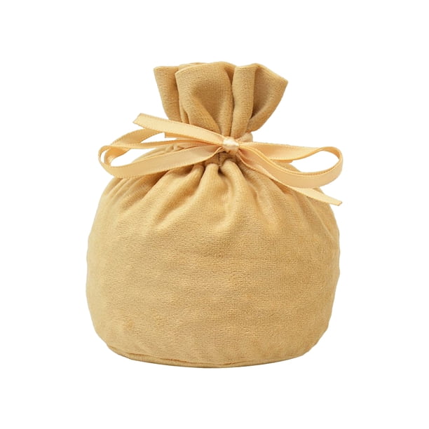 Advancent Bolsa de fondo de terciopelo con cordón para joyas, bolsa a prueba de polvo, organizador de regalos para fiestas, paquete de Almacenamiento y organización del hogar Dorado