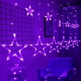 thumbnail image 3 of LINLIN LED Star Curtain Lights, 12 Stars 138 LED Curtain Light Xmas Lamp with 8 Modes Star Fairy Lights for Party, Wedding, Garden, Bedroom, 3 of 8