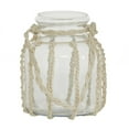 thumbnail image 6 of DecMode Clear Glass Decorative Candle Lantern with Rope Handle, 6 of 9