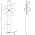 thumbnail image 7 of Miseno Mbdh1005x60 60" Large Wheel Bent Strap Barn Door Hardware Kit - Bronze, 7 of 7
