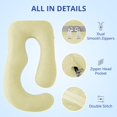thumbnail image 4 of Funda de Almohada de Embarazo Refrescante Sasttie en Forma de U 145 cm Amarilla, 4 of 9