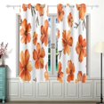 thumbnail image 2 of Red Flowers Curtains Black Out 63 Inch Length Curtains for Sliding Glass Doors Bedroom Living Room 2 Panels Set, 2 of 5