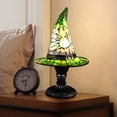 thumbnail image 6 of Purple Stained Glass Witch Hat Lamp, Handmade Gothic Led Table Light, Glowing Night Light For Halloween Party, Indoor Decor & Mood Lighting Green Free Size, 6 of 6