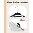 thumbnail image 6 of House Day Adult Plastic Non-Slip 50-Count Clothes Hangers with Rubber Pads, Black 50 Pack, 6 of 9