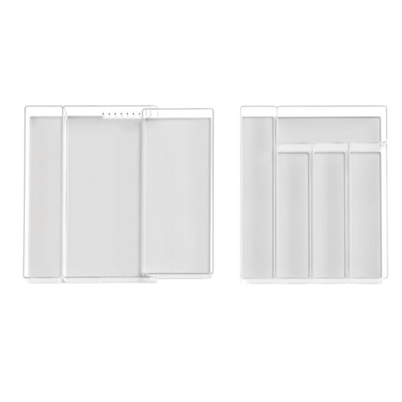 Copco 2-piece Clear Flatware Drawer Organizer Set with a Gray Liner