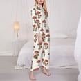 thumbnail image 3 of Picia Mushroom Pattern Women’s Long-Sleeve Sleepwear Set - Soft 2-Piece Loungewear with Pockets, Comfy PJs for Relaxing Nights-X-Large, 3 of 7