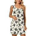 thumbnail image 2 of DreamFish Women's Summer Sleeveless Tank and Shorts Pajama Set with Pockets, 2 of 5