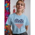 thumbnail image 2 of Life Is Great American Heart T-Shirt Women -Smartprints Designs, Female Large, 2 of 4