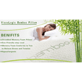 thumbnail image 3 of ViscoLogic Luxury Shredded Memory Foam Pillow with Thin Memory Foam Shell, Cool Bamboo Mix Fabric Cover - Never compressed- Pillow (Single, Queen), 3 of 4