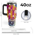 thumbnail image 3 of Dumbo 40 Oz Tumbler with Handle And Straw, Stainless Steel Double Wall Vacuum Insulated Coffee Cup Travel Mug Gifts for Women & Men, 3 of 8