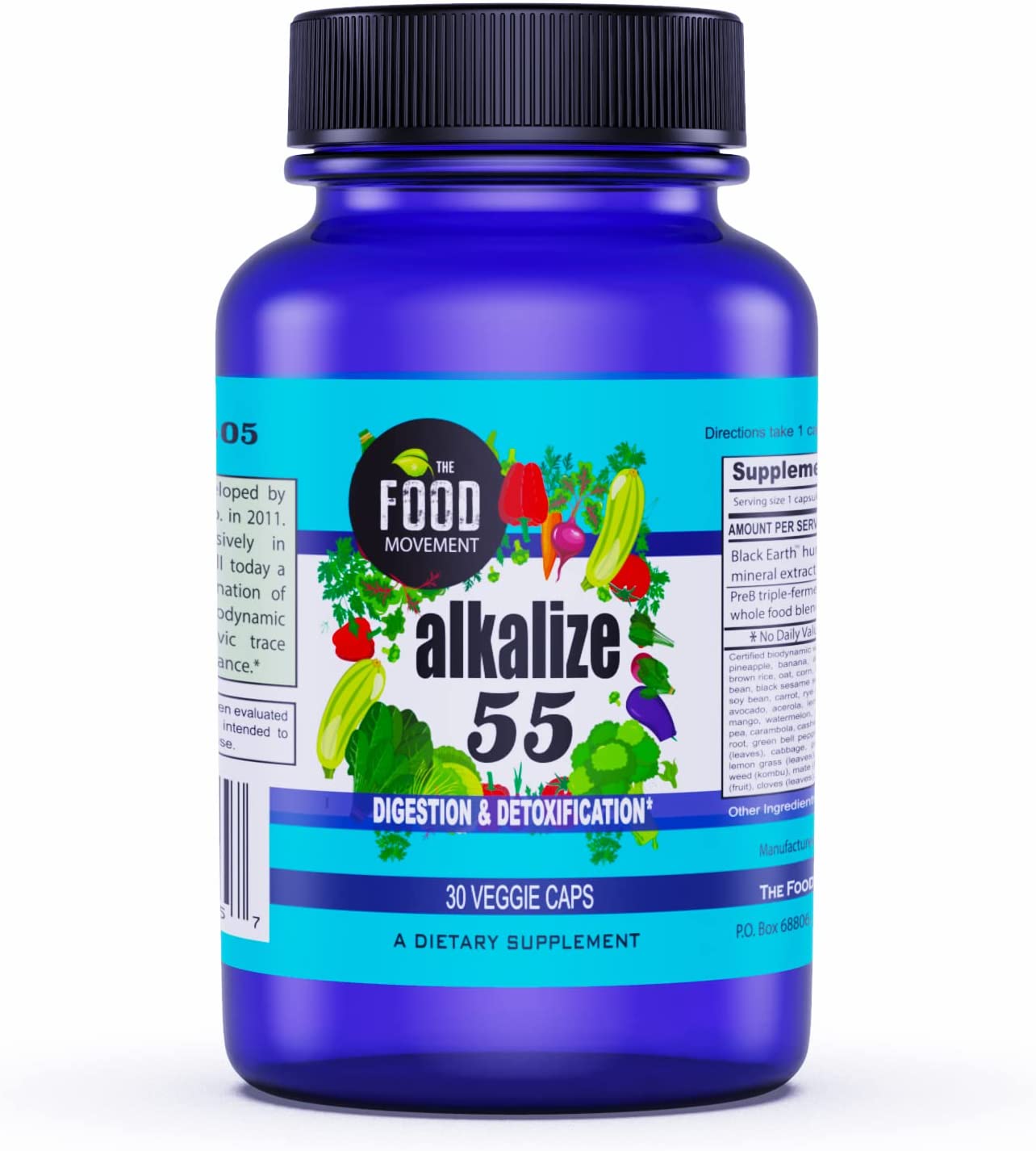 The Food Movement Alkalize 55, 55 Fermented Foods + Humic Fulvic