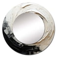 thumbnail image 2 of Designart "Minimalist VORTEX" Abstract Spirals Round Mirror Wall Décor Modern - Large Black Round Mirror - Round Mirror 23" x 23" Inch, 2 of 5