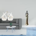 thumbnail image 2 of Estatua de cisne, escultura de mesa de cisne de cerámica, elegante figura de cisne de , decoración de escritorio elaborada en cerámica y resi, 2 of 8
