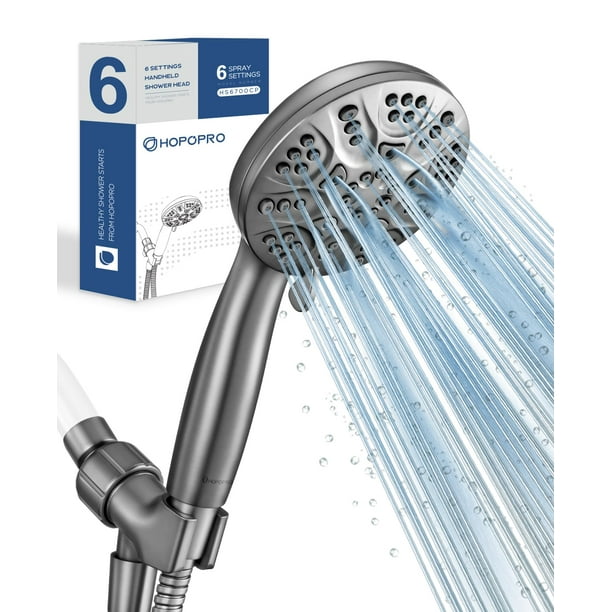 Cabezal de Ducha HOPOPRO HS6700CP 6 Modos Alta Presión Manguera de 150 cm