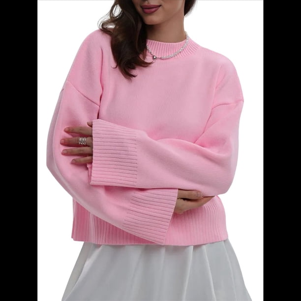 Suéteres de Gran Tamaño para Mujer, Suéter Grueso y Abrigado. Rosa L