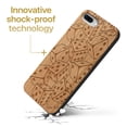 thumbnail image 3 of Case Yard Wooden Case Outside Soft TPU Silicone, Slim Fit Shockproof Wood Protective Phone Cover for Girls Boys Men and Women, Supports Wireless Charging Dices Falling Design case for iPhone-8-Plus, 3 of 7
