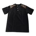 thumbnail image 3 of Men's Short Sleeve Henley Shirts Stretchy T-Shirts Button Down Tee Casual Basic Tops, 3 of 4