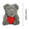 thumbnail image 2 of Handmade Faux Preserved Rose Bear - Mid Festival & Holiday Gift, Lifelike Flower Bear Finished Product for Valentine's Day, Anniversary & Birthday, Romantic Decor for Home & Office, 9.84in, B, 2 of 6