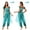 Turquoise, variant on iiniim Women's Princess Cosplay Jumpsuit Belly Dance Romper with Headwear Halloween Costume Turquoise M