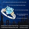 thumbnail image 2 of Gem Stone King 4.01 Ct Swiss Blue Topaz E-F Lab Grown Diamond 925 Silver and 10K Yellow Gold Ring, 2 of 6