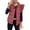 Red, variant on Women Plaid Sleeveless Vest Lightweight Cotton Padded Vest Autumn Winter Jacket
