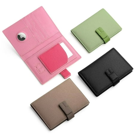 WHIPPY Passport Holder for Travel Leather Passport Wallet with Airtag Slot Women Men RFID Blocking Passport Cover Case Pink Travel Essentials