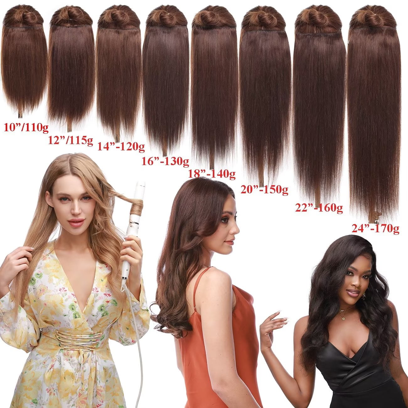 SEGO Clip in 100% Human Hair Extensions Real Thick Remy Hair Full Head 8 PCS Hair Pieces for Woman Balayage Black Brown Blonde