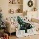 thumbnail image 1 of Manta Navideña de Franela con Árbol de Navidad | Chal de Felpa de Doble Cara con Escena de Bosque Nevado | Manta Ideal para Regalo Navideño | 100 X 150 Cm | Blanca | Poliéster | 380 G, 1 of 7