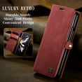 thumbnail image 7 of Wallet Case for Samsung Galaxy Z Fold4, Premium PU Leather Card Slots Holder RFID Blocking Flip Cover with Magnetic Closure Kickstand Soft Silicone Shockproof Case for Samsung Galaxy Z Fold4,Red, 7 of 7
