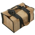 thumbnail image 3 of Large Capacity Dual Purpose Canvas Waterproof Logging Bag Yard Firewood Storage Bag Khaki, 3 of 14