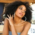 thumbnail image 2 of XL Clear Lucite Bamboo Hoops, 2 of 4