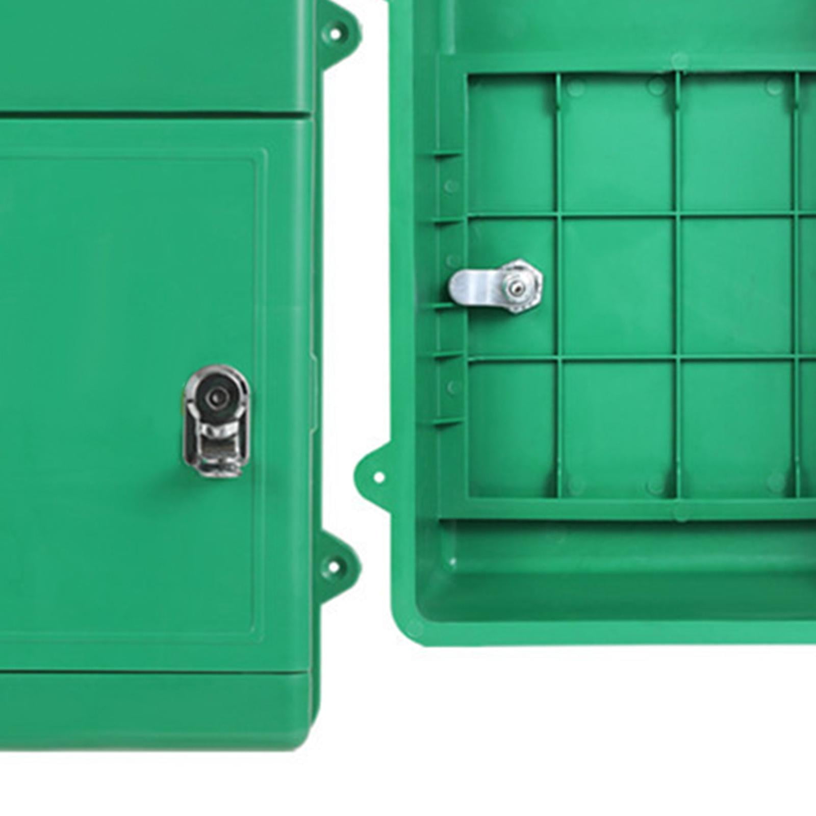 Baoblaze Wall Mount Mailbox Back Hollow Letter Box for Office Building Outdoor Street Green