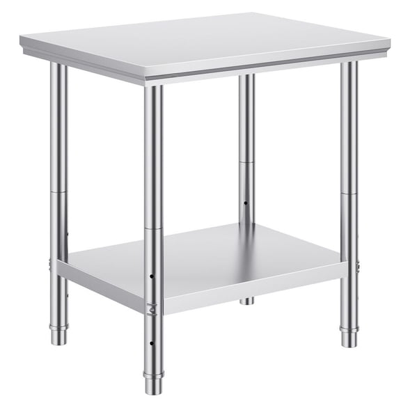 CAFORKP Commercial Prep Table 24x30" - Stainless Steel Workstation Adjustable Feet