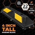 thumbnail image 6 of Xpose Safety Parking Block Curb Stop, 22" Heavy Duty Parking Stop Protect Vehicles Walls Yellow Reflective Strip, Car Tire Stopper, Wheel Stop Bumper, Parking Stopper for Garage, Driveway 2 Pack, 6 of 8