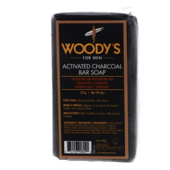 Woody's Black Charcoal Soap, 8 oz