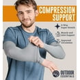 thumbnail image 6 of Outdoor Essentials Cooling Compression Unisex Adults Athletic Arm Sleeves, 2 count, 6 of 7