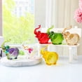 thumbnail image 2 of WYZCTTD Crystal Elephant Figurine with Trunk Up, Lucky Glass Elephant Statue, Collectible Chubby Animal Paperweight for Home Office Tabletop Decor, 2 of 5