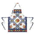thumbnail image 2 of Pioneer Flower Floral Print Pattern Apron for Women and Men, Cotton Linen Waterproof with Pockets, Adjustable, 33x27 Inch for Kitchen, Gardening, BBQ, Salon, 2 of 6