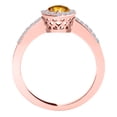 thumbnail image 2 of Mauli Jewels Engagement Rings for Women 1.40 Carat Diamond and Pear Shaped Citrine Ring 4-prong 10K Rose Gold, 2 of 6