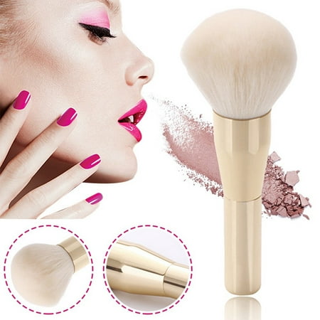 Soft Large Powder Bursh Gold Face Powder Blush Brush Makeup Brush Bronzer (The Best Bronzer Brush)