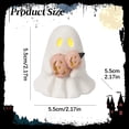 thumbnail image 3 of LED Halloween Tabletop Ornament Set | Oimcto Light-Up Pumpkin Figurines with Warm Glow for Mantel, Shelf & Tray Display - Ghost Gourd, 3 of 4