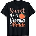 thumbnail image 1 of Camiseta Divertida de Mujer "Dulce como un Durazno de Georgia" - Negro Talla Grande, 1 of 5