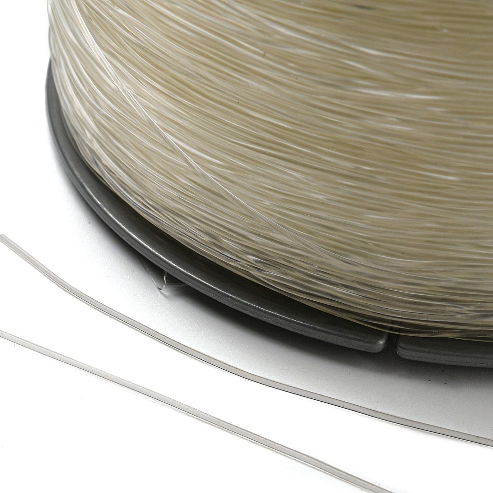 Korean Flat Elastic String Elastic Beading Thread for Stretch Bracelet Making Clear 0.8mm 1093.61 yards(1000m)/roll